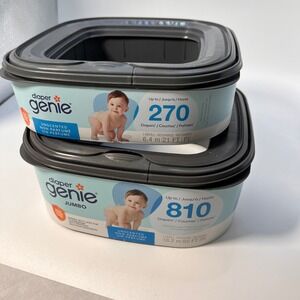 Diaper Genie Diaper Pail Refills Baby OS Blue NEW Jumbo Standard 2pk